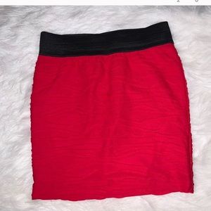 Red mini skirt (ON HOLD)